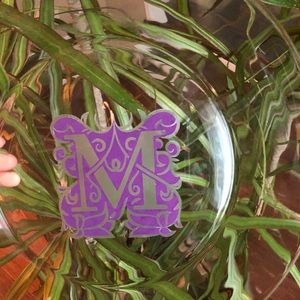 Custom monogram etched plate